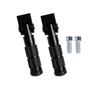 Kellegour 2 Pi&egrave;ces Cale Pied Moto Pliables,Repose-pieds Arri&egrave;re CNC Universel,Cale Pied Velo 90 Degr&eacute; Universel 8mm avec Boulons de Montage,Conviennent &agrave; la Plupart des Motos,Scooter(Noir) (Redm, neuf)