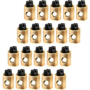 TSUOUKL 20 pi&egrave;cesC&acirc;bles et gaines de frein v&eacute;lo,Serre-c&acirc;ble d'acc&eacute;l&eacute;rateur universel en laiton, serre-fil de moto, 5x6mm, adapt&eacute; aux scooters et acc&eacute;l&eacute;rateurs de moto (TSUOUKL, neuf)