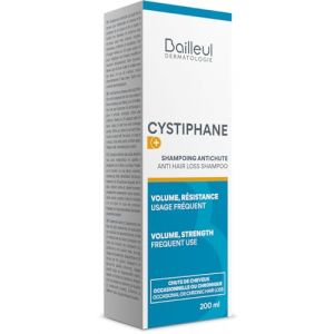 Bailleul | Cystiphane + | Shampoing Anti-chute | Chute de cheveux (occasionnelle ou chronique) | Redensifie et prot&egrave;ge contre la casse & la chute | Volume, r&eacute;sistance & souplesse | 1x200 ml (Cosmeco, neuf)