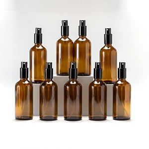 YIZHAO Flacon Spray Vide 100ml, Ambré Bouteille Spray Verre, avec Brouillard de Pulverisateur Fine, pour Huiles Essentielles, Aromathérapie, Parfums, Nettoyage, Voyage, Pharmacie – 9Pcs (One Trillion Network, neuf)