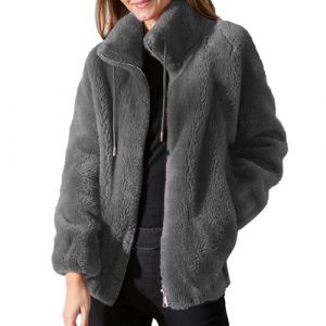 Veste Chaude Femme Manteau Fourrure Grande Taille Hiver Doudoune Duffle Coat Parka Imperm&eacute;able Polaire a Capuche Jacket Manteaux Et Blousons Fausse Long Chic (keicyd, neuf)