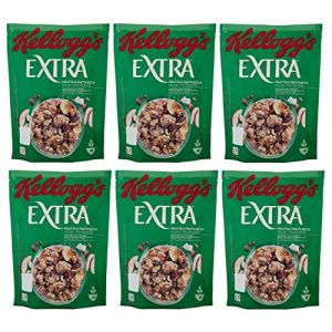 Kellogg's Extra Frutta e Frutta Secca Lot de 6 flocons d'avoine croustillants aux fruits déshydratés 375 g (Italiaen Gourmet UK Ltd, neuf)