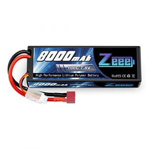 Zeee 2s lipo Batterie 8000mAh 7,4V 100C RC Batterie, avec connecteur Deans T Fiche, pour RC Evader BX Auto Car Truck LKW Truggy RC Hobby (ZEEE POWER, neuf)