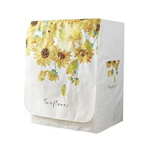 Odot Housse pour Machine à Laver Couverture Lave-Linge Anti-poussière Couverture Tumble Protection Imperméable pour Face Avant de Machine à Laver/Sèche-Linge (tournesol 1,L-capacité 9-12kg) (Odot, neuf)