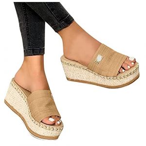 Sandales D'éTé DéContractéEs Pour Femme - Sandales ÉLéGant SoiréE Mode Tongs De Claquettes Baskets Femmes Tendances Chaussures De Loisirs LéGèRes Chaussure Orthopedique Souple Chaussures De Loisirs (Promotion Nouvel An, neuf)