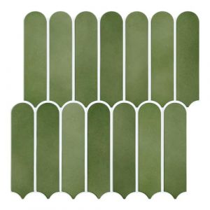 Commomy 10 Pi&egrave;ces Credence Adhesive pour Cuisine, Mat Vert, Carrelage Adhesif Mural, 30 x 30 cm, Carrelage Adh&eacute;sif pour cuisine, salle de bain, d&eacute;coration murale (Commomy Decor, neuf)