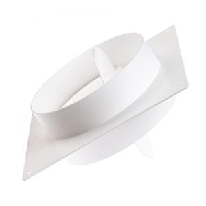 125mm Bride Murale avec Clapet Anti-retour - Raccord de Tuyau pour Conduits de Ventilation - Connecteur Tube Rond (steinberg14, neuf)