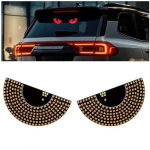 LIUZHIPENG Lot de 2 lumières LED pour vitres arrière de voiture, yeux du diable, USB pour pare-brise de voiture, camion, pare-brise (HARRRR, neuf)