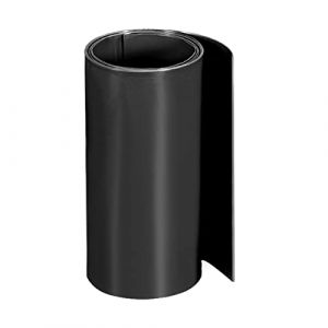QUARKZMAN 1 M, 70mm Diam&egrave;tre, 110mm Plat Largeur PVC Gaine Thermoretractable Thermique R&eacute;tractable Tube 1 Pi&egrave;ce Chaleur R&eacute;tractable Tube pour Batterie, Noir (QUARKZMAN, neuf)