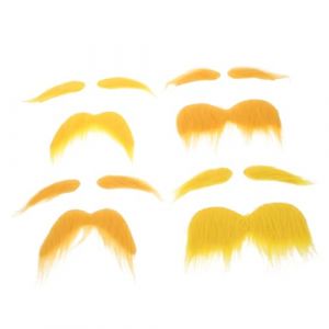 Yardenfun Lot De 4 Faux Sourcils Pour D&eacute;guisement Festif Moustache Et Sourcils Pour Vieil Homme Fausse Moustache D'Halloween Amusante Fausse Barbe Simulation (Wope, neuf)