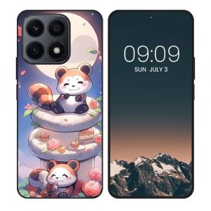 WUACYEAMING Noir Coque pour Honor X8a 4G, Haute Qualit&eacute; TPU Silicone Mince Souple Antichoc Bumper avec Petits Animaux Motif Dessin Mat Case (WUACYEAMING, neuf)