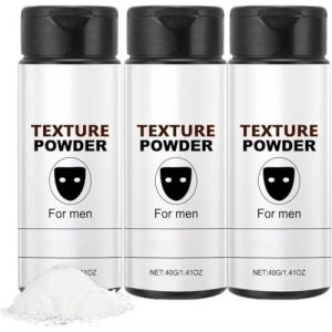 Poudre Texturisante Cheveux, Poudre Coiffante Homme, Poudre Coiffante,Poudre Texture, Texture Powder,Effet Mat Et Volume Maximisé Poudre Texturisante Pour Homme, Poudre Haare Mit Effekt (40g, 3pc) (EnviableVB, neuf)