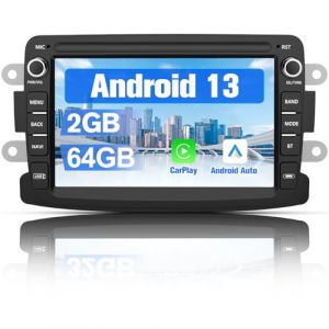 AWESAFE Autoradio Android 13 [2Go+64Go] pour Renault Dacia Duster Sandero Captur Lodgy Symbol Logan Dokker avec Carplay Android Auto 7 Pouces Écran GPS/Bluetooth/Commande au Volant/Aide au Parking (IBEN STORE, neuf)