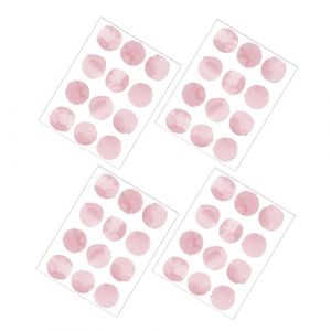 BESPORTBLE 4 feuilles Stickers Muraux Rose Pastel D&eacute;cor DIY Points Aquarelle pour Chambre Fille Gar&ccedil;on Fille Salon Bureau (Giovanna Baillie, neuf)