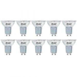 DiCUNO Ampoule LED GU10 5W &Eacute;quivalent 50W Halog&egrave;ne, Blanc froid 5000K, 600lm, GU10 LED 230V, Spot MR16 sans scintillement, Faisceau 40&deg;, Lampe &agrave; R&eacute;flecteur Non-dimmable, Verre, Lot de 10 (DiCUNO EU Direct, neuf)