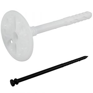 AERZETIX - Ensemble de 10 Chevilles d'isolation à Frapper Ø10x120 mm + 10 Clous 125 mm - en Nylon - Fixation de Panneaux Isolant Plaque Thermique polystyrène extrudé expansé (Tuning, neuf)