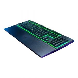 Razer Ornata V3 X, Clavier Gaming &agrave; Membrane avec Interrupteur Silencieux &agrave; Membrane (Cache-Boutons avec rev&ecirc;tement UV, Repose-Poignet Ergonomique Razer Chroma RVB), Clavier Allemand, Noir (Tec & More, neuf)