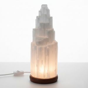 Lampe s&eacute;l&eacute;nite naturelle 20 cm - D&eacute;corative et relaxante avec ampoule rempla&ccedil;able - &Eacute;clairage d'ambiance pour maison, bureau et yoga (INKANAT, neuf)