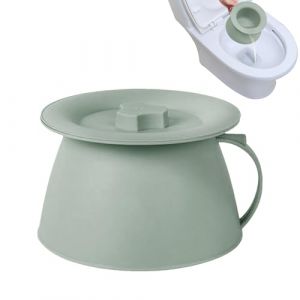 Pot de chambre avec couvercle – Seau à urine de 1,5 L pour adultes et personnes âgées | Bouteille d'urinoir | Couvercle de pot à urine crachette | Seau de chambre à cracher pour chambre à coucher (weierqin, neuf)