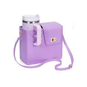Orgonite Sac &agrave; bandouli&egrave;re portable pour Stanley Sport Sac &agrave; bandouli&egrave;re Stanley Cup Sac pour bouteilles d'eau Sac de transport pour accessoires Stanley Cup, A04 Purple (GoOrgonite, neuf)