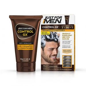 Just For Men Shampooing et apr&egrave;s-shampoing Control GX 2 en 1, r&eacute;duit progressivement et d&eacute;finitivement les cheveux gris &agrave; chaque lavage, toutes les nuances, 118 ml (Direct Care ltd, neuf)