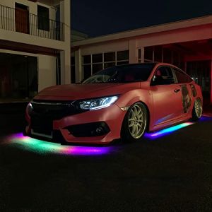 GZYZXP LED Sous la Voiture, Bande Lumineuse pour Ext&eacute;rieur, Kit de Bandes Lumineuses au N&eacute;on &Eacute;tanche Contr&ocirc;le par Application Bluetooth (60X4+150X2cm) (BeiEnJiaoYuKeJi, neuf)