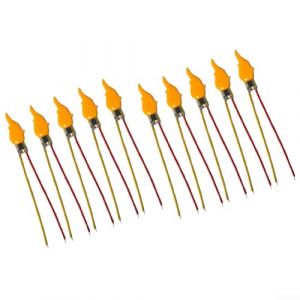 Lot de 10 ampoules LED 3 V 5 V avec flamme vacillante pour d&eacute;coration de f&ecirc;te d'anniversaire et &eacute;clairage &agrave; faire soi-m&ecirc;me, accessoires de diode inclus (zhangjiajieyucanshangmao1, neuf)