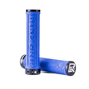 ROCKBROS Poign&eacute;e VTT V&eacute;lo de Guidon Double Verrouillages, Paire de Poign&eacute;es en Caoutchouc et Alliage d'aluminium 22 mm Orange Rouge Bleu Noir Vert (RockBrosbike, neuf)