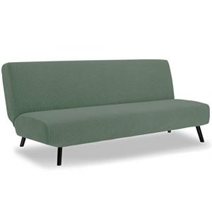 TIANSHU Housse Clic Clac Extensible, Housse de Canapé Clic Clac 3 Places Ajustable élastique Jacquard Canapé-lit Housse Protection(3 Places, Vert Olive) (TIANSHU FR (Trademark registration No 018062900), neuf)