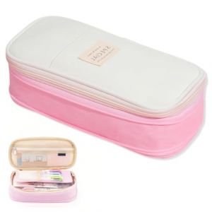 Trousse &agrave; Crayons Grand Fille, Trousse &agrave; Crayons Durable, avec Multifonctionnel Compartiments, Stylos &Eacute;tui Sac pour &Eacute;tudiant Papeterie(rose) (XUX YING LTD, neuf)