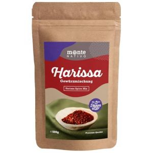 Harissa en Poudre Monte Nativo (500g) - Mélange d’épices Harissa - Poudre d’harissa - Épices aromatiques séchées avec soin, idéales pour Cuisiner et Assaisonner - Arôme et Goût intenses (Monte Nativo, neuf)