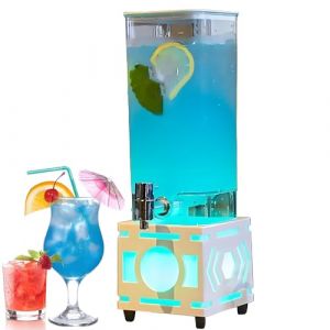 Distributeur de Boissons à bière 3 L, Distributeur de Boissons de Table avec Robinet, LED Clignotante, Amovible, idéal pour recevoir des invités, fêtes à Domicile, Bars, barbecues et Festivals White (GMRKD, neuf)