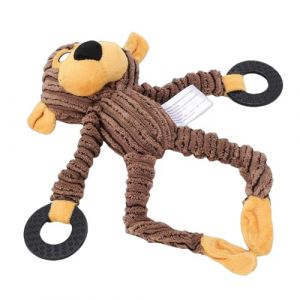 ZDAGELD Jouet en Forme de Singe en Peluche, Jouet Interactif pour Animaux de Compagnie, adapt&eacute; aux Chats et aux Chiens, Divertit Les Animaux de Compagnie et Emp&ecirc;che Les Comportements (Brun) (Southuy, neuf)