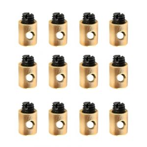 HUVZOR 12 pi&egrave;ces C&acirc;bles et gaines de frein v&eacute;lo Clips de Noyau de Fil de Moto Serre-C&acirc;ble de V&eacute;lo Serre-C&acirc;ble de V&eacute;lo 5x6mm C&acirc;ble d'Acc&eacute;l&eacute;rateur en Laiton Adapt&eacute; pour Acc&eacute;l&eacute;rateur de Moto Scooter (Volumetech OU, neuf)