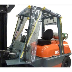 MZBDYYF Housse de protection universelle transparente pour cabine de chariot élévateur - En vinyle imperméable - Pour protection contre les UV - Capacité jusqu'à 13 000 kg (UHPOI, neuf)