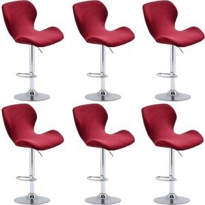 Housse Tabouret de Bar en Velours/Incurv&eacute; Lot de 2/4/6 Extensible Couvre de Tabouret de Bar de pub Couverture de Tabouret Haute Housse Chaise de Salle a Manger Couvre Protecion De Chaise ( Color : #19 (Lausit Zenr, neuf)