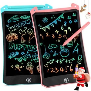 RaceGT Tablette Dessin Enfant, 8.5 Pouces Color&eacute; Ardoise Magique, Lot 2 Tablette D'&eacute;criture LCD Jouet avec Bouton D'effacement Verrouillable, &eacute;ducatifs Cadeaux Jouets Enfant pour 3 4 5 6 Ans (zhihe02, neuf)