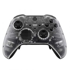 eXtremeRate Coque Avant de Remplacement pour Xbox One Elite Series 2 Manette, Coque Avant Customisé avec Anneaux pour Xbox One Elite Series 2 Manette, Modèle 1797, Transparent (Easequote-Store, neuf)