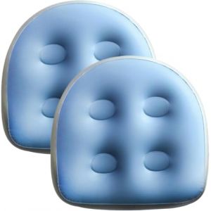 Bimhayuu Lot de 2 sièges rehausseurs gonflables de 47,9 x 37,6 x 15,9 cm, siège de bain à remous gonflables avec ventouse en PVC (bleu) (Bimmmm, neuf)