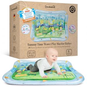 Tapis d'eau bébé XXL - Tummy Time gonflable 0-36 mois - Tapis d'éveil sensoriel Montessori pour le développement de la motricité du nourrisson - Jouet d'activités aquatiques pour bébés de Freudeskind (Freudeskind Shop, neuf)