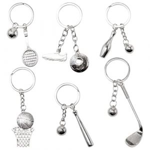 Bofanze 6 Pcs Porte-cl&eacute;s Chaussures de Football, Porte-cl&eacute;s en Metal pour Fans de Sport, Porte Cl&eacute;s &agrave; Th&egrave;me Sport, Argent Porte Cl&eacute; Ballon de Foot, Porte Clef Football pour Passionn&eacute;s de Sport (Bofanze, neuf)