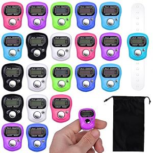 Nizirioo Compteur de doigts Mini Compteur de doigts LED num&eacute;rique digital 20 pi&egrave;ces Compteur manuel m&eacute;canique Mini Compteur de doigts Compteur de rangs Anneau avec affichage LCD pour le golf, Compteur (YOUXIUDEDIANPU, neuf)