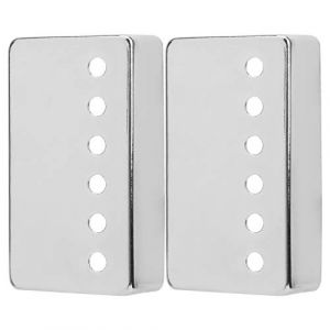 Lot de 2 couvercles de ramassage pour guitare électrique Humbucker 50 mm et 52 mm Housse de ramassage pour cadre de ramassage pour guitare compatible avec la guitare électrique Les Paul(argent) (Tenyse, neuf)