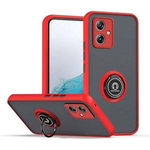 EASSGU Coque pour Motorola Moto g54 / Motorola Moto g54 Power (6.5" inches), Ring Stand Clear Etui, Antichoc, Dropproof TPU Silicone Bumper Phone Case - Rouge (EASSGU, neuf)