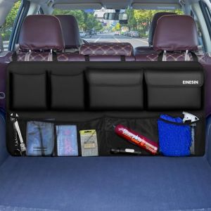 Einesin Organisateur de Coffre de Voiture, Multipurpose Pliables Sac de Rangement, 7 Poches, Coffre Rangement pour SUV, Nior(90x46cm) (Einesin, neuf)