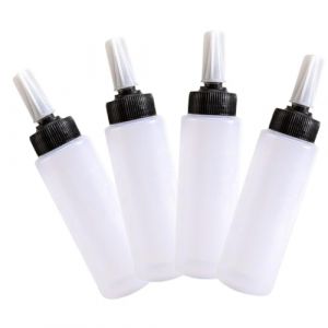 Vaguelly 4 pi&egrave;ces Bouteille Applicateur Salon Blanc Flacon Doseur Pr&eacute;cis pour Coloration et Nettoyage Cheveux Bouteille Distributrice R&eacute;utilisable Facile &agrave; Utiliser (Bustling Xin, neuf)