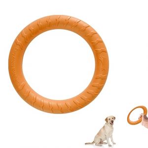 QEEROYO Anneau de Morsure de Chien, Chien Jouets Anneau, Anneau D'entra&icirc;nement Interactif, Disque de Lancer Durable, pour Petits et Grands Chiens (OliveeeBeauty, neuf)