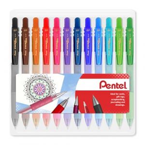 Pentel Energel X BL107 Lot de 12 stylos roller à encre gel rétractable Pointe 0,7 mm, Essentiel (OMGHC., neuf)