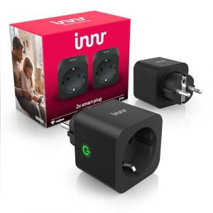 Innr Prise Connectée Zigbee Noir, Fonctionne avec Hue*, Home Assistant et SmartThings, Répéteur Zigbee, Prise Alexa avec Contrôle de l'énergie, Smart Plug, 2 pièces (Innr Lighting, neuf)