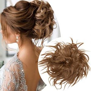 SEGO Postiche Chignon Postiche Queue de Cheval Ondul&eacute; Extension Chouchou Chignon Cheveux Synth&eacute;tique Faux Chignon Chouchou 40G, Brun Caf&eacute; (Lenka Fashion Mode, neuf)